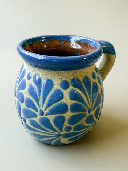 Mexican Clay Mugs Engobe Colorful Tazas De Barro Talavera Coffee Mug