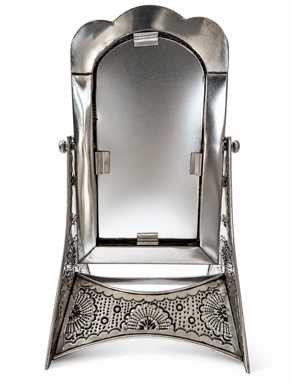 Mexican Punched Tin Mirror 16 Inch Vanity Mirror - Espejo Tocador