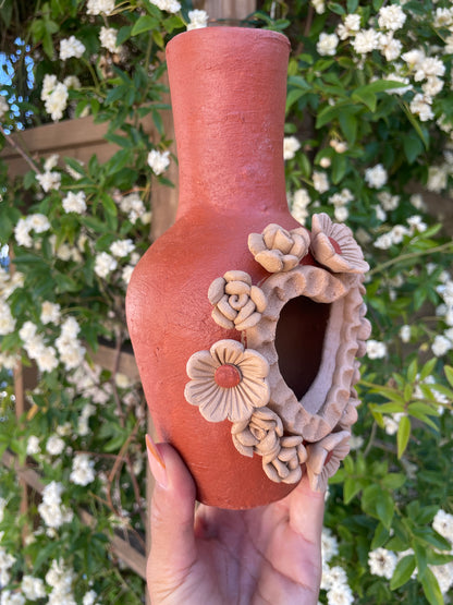 Colores Del Suelo Oaxaca Pottery Mini Chimenea Barro Bordado Mini Chimney