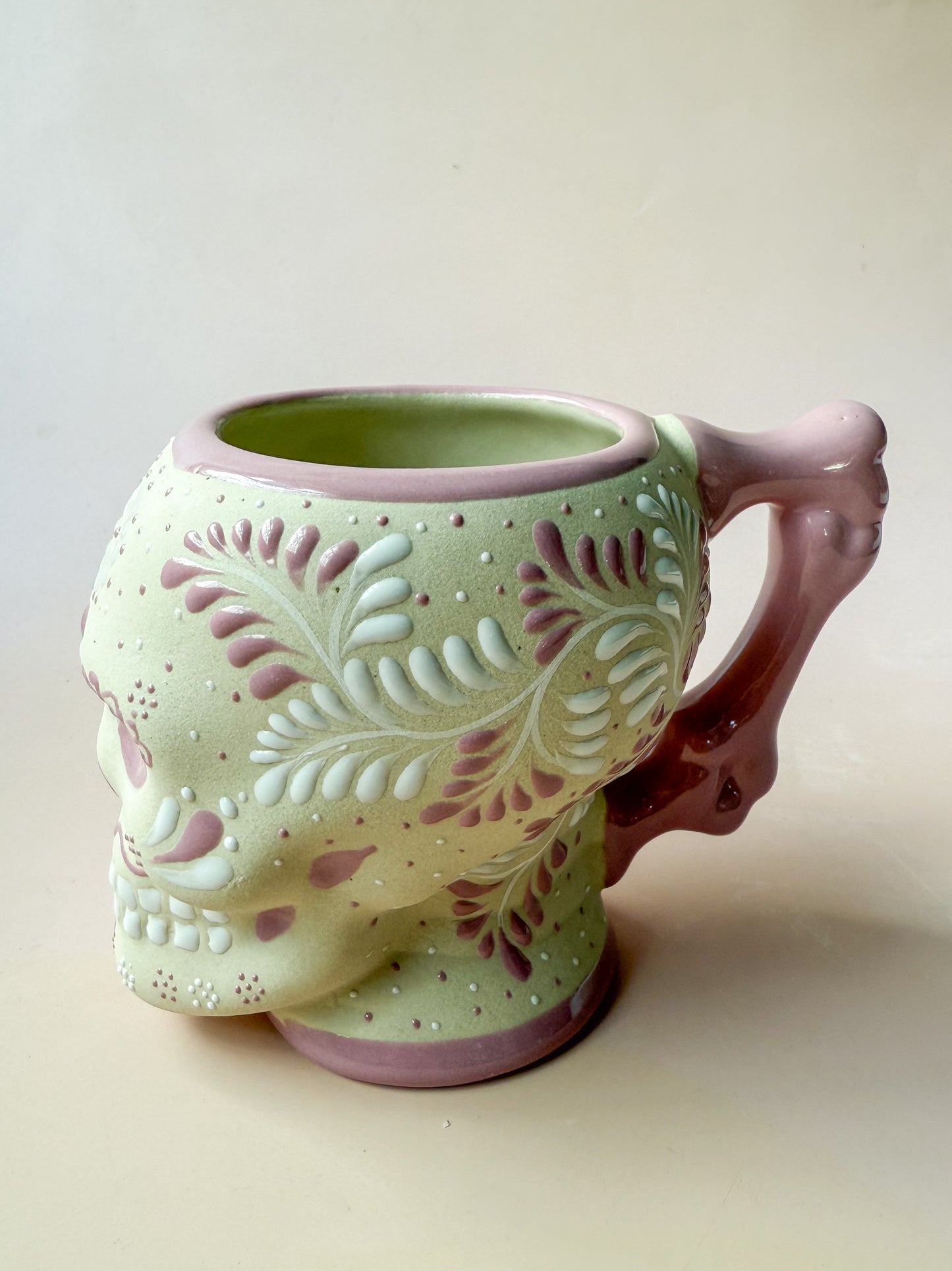 Ceramic Skull Mug Taza Calabera Ceramica
