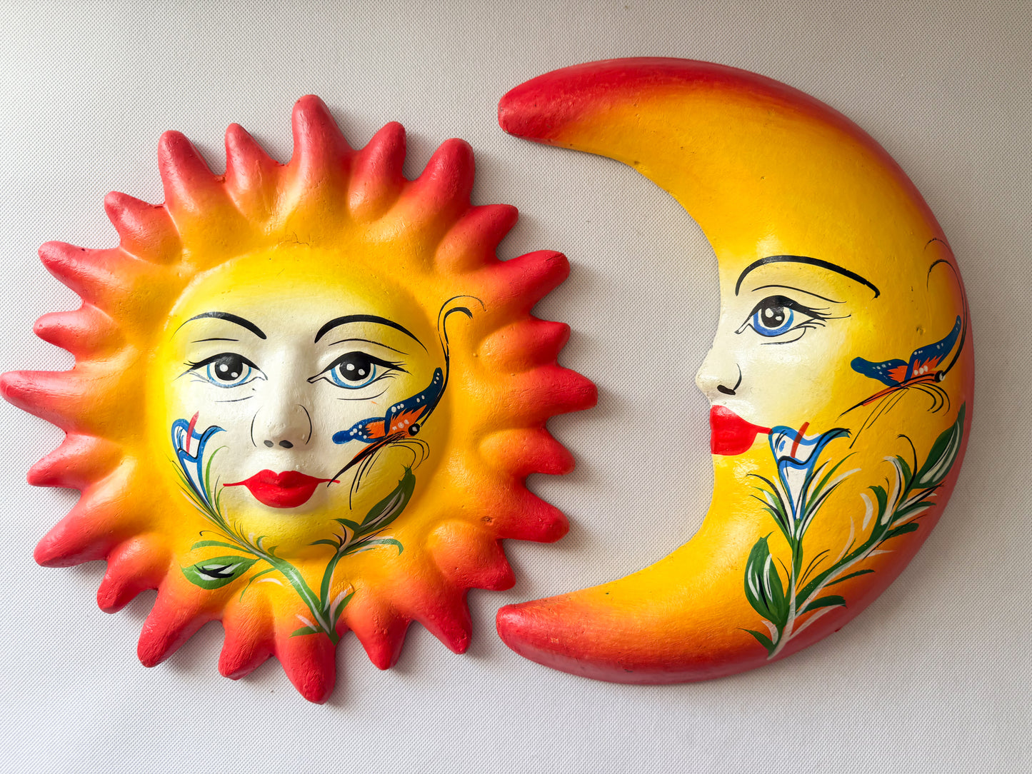 Mexican Sun And Moon Art Mexican Sun Art Wall Art Mexican Outdoor Wall Art Colorful Wall Art Mexican Wall Decor Mexican Home Decor