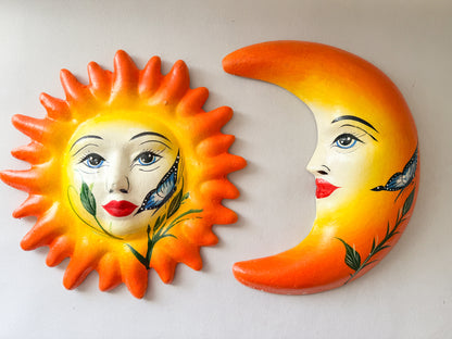 Mexican Sun And Moon Art Mexican Sun Art Wall Art Mexican Outdoor Wall Art Colorful Wall Art Mexican Wall Decor Mexican Home Decor