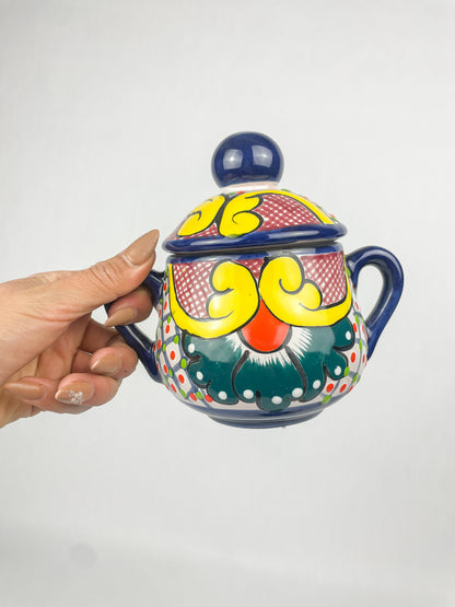 Talavera Mexican 2Pc Creamer Pitcher And Sugar Bowl Mexican Pitcher Azucarera y Jarra Talavera