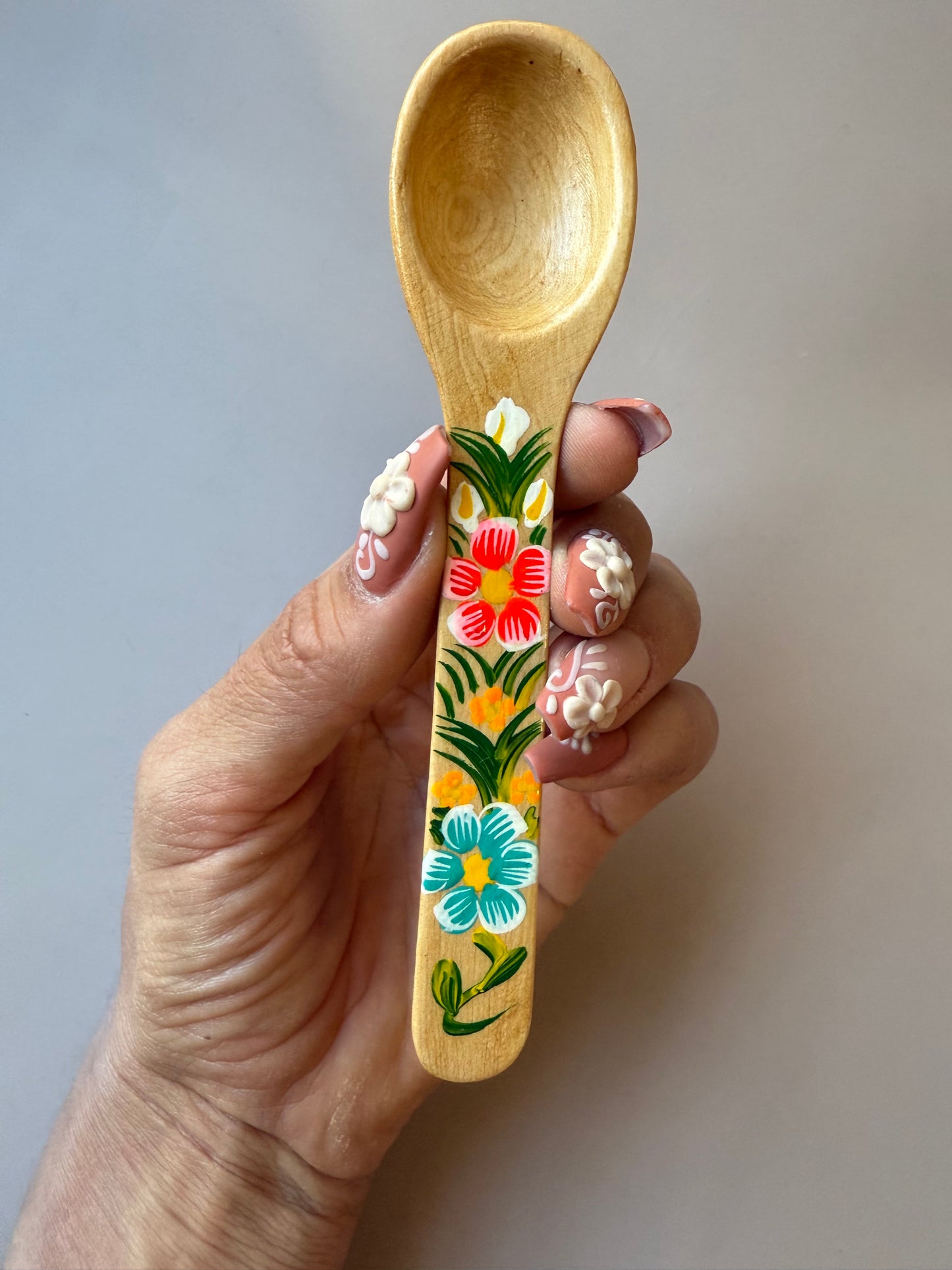 Mexican Spoons Colored Wooden Spoons Cucharas de Madera