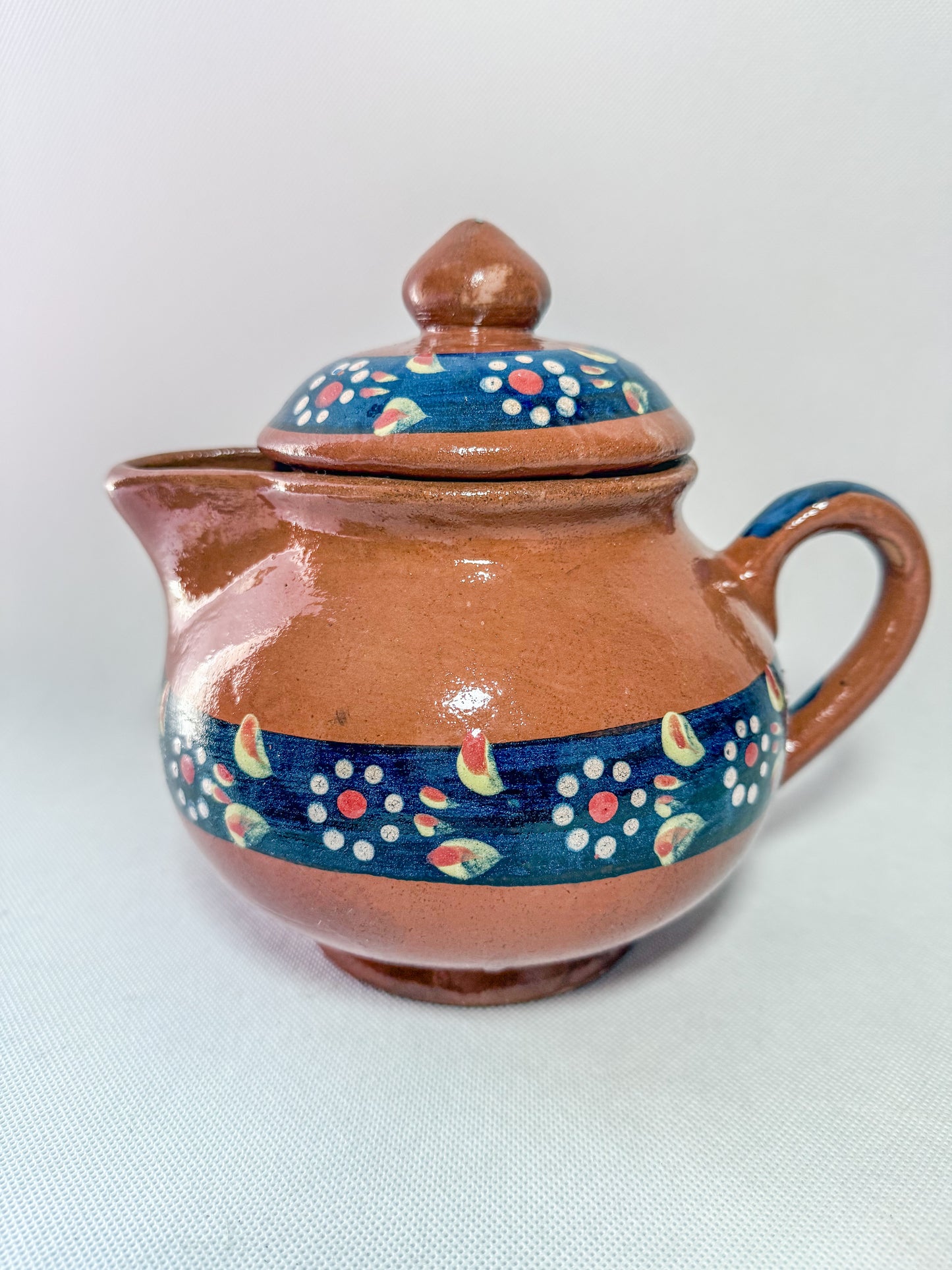 Michoacan Mexican Tea Pot Set 16pc Mexican Tea Set Mexican Pot Clay Tea Pot Juego de Te Capula