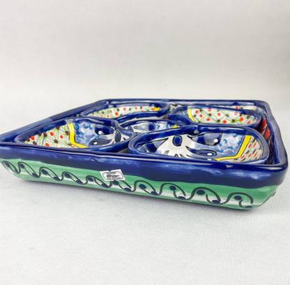 Mexican Tray Talavera Pottery Tray Snack Tray Talavera Tray Mexican Serving Tray Mexican Food Appetizers Mexican Snack Foods