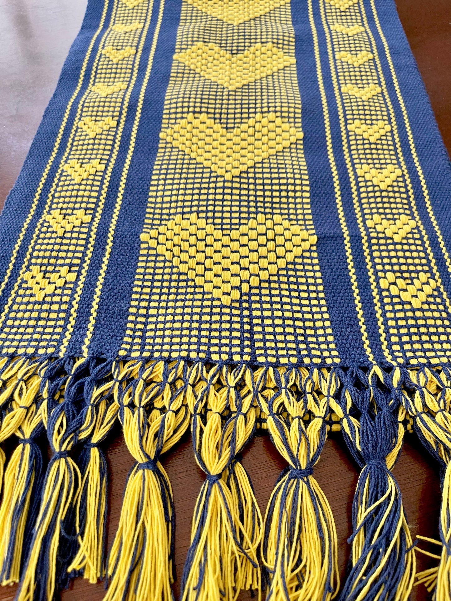 Oaxaca Handwoven Table runner “Cobalto”