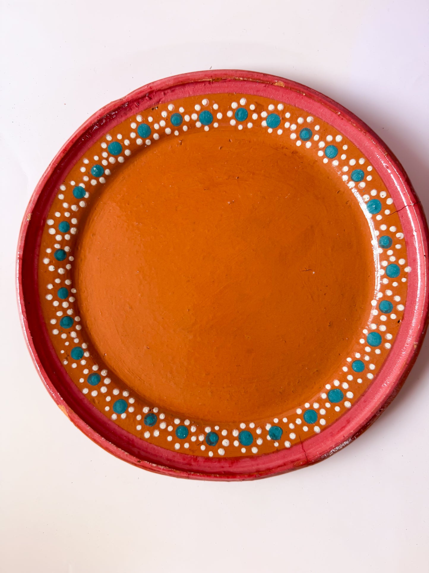 Mexican Clay Dinner Plates Set Round Mexican Plates