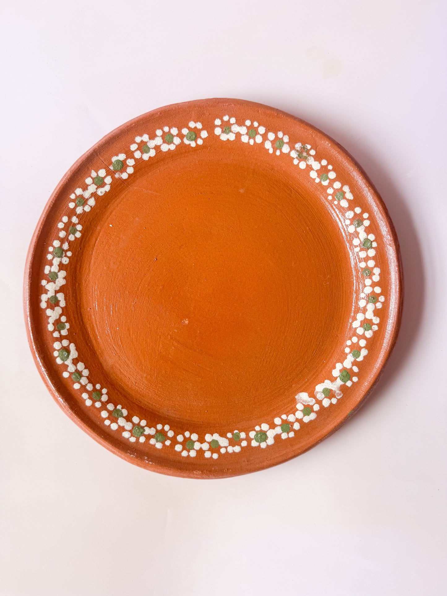 Mexican Clay Dinner Plates Set Round Mexican Plates