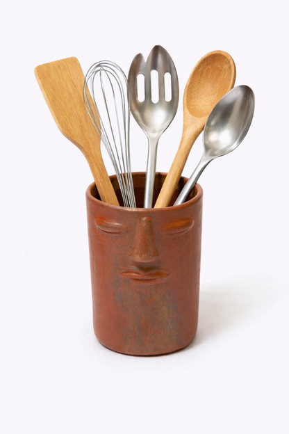 Mexican Utensil Holder Face  -  Los Rostros