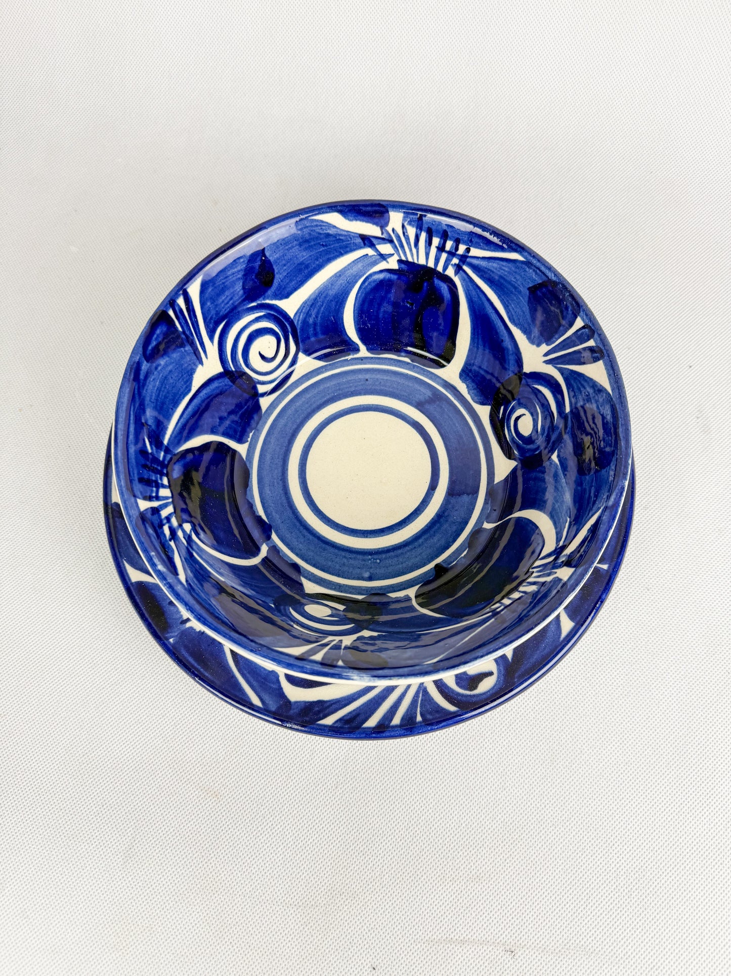 Blue And White Mexican Ceramic Plates - Platos Ceramica