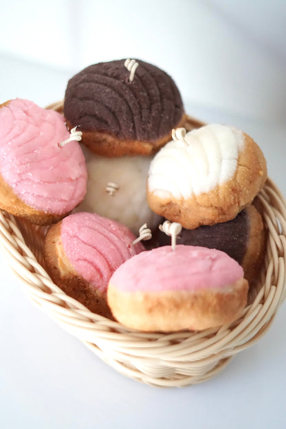 3 Concha Pan Dulce Candle - Vela