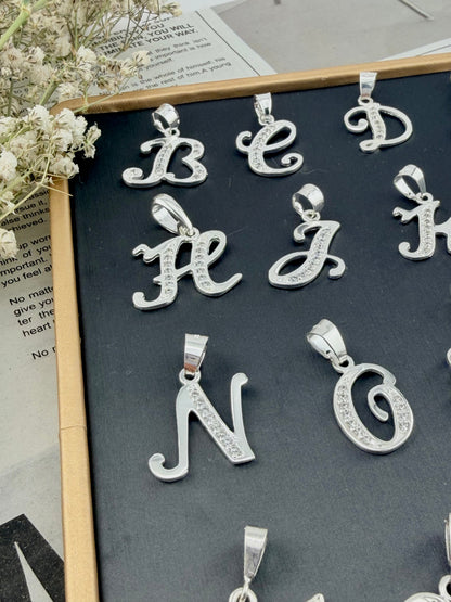 Sterling Silver 925 Letter Pendant - Dijes de Letras Plata