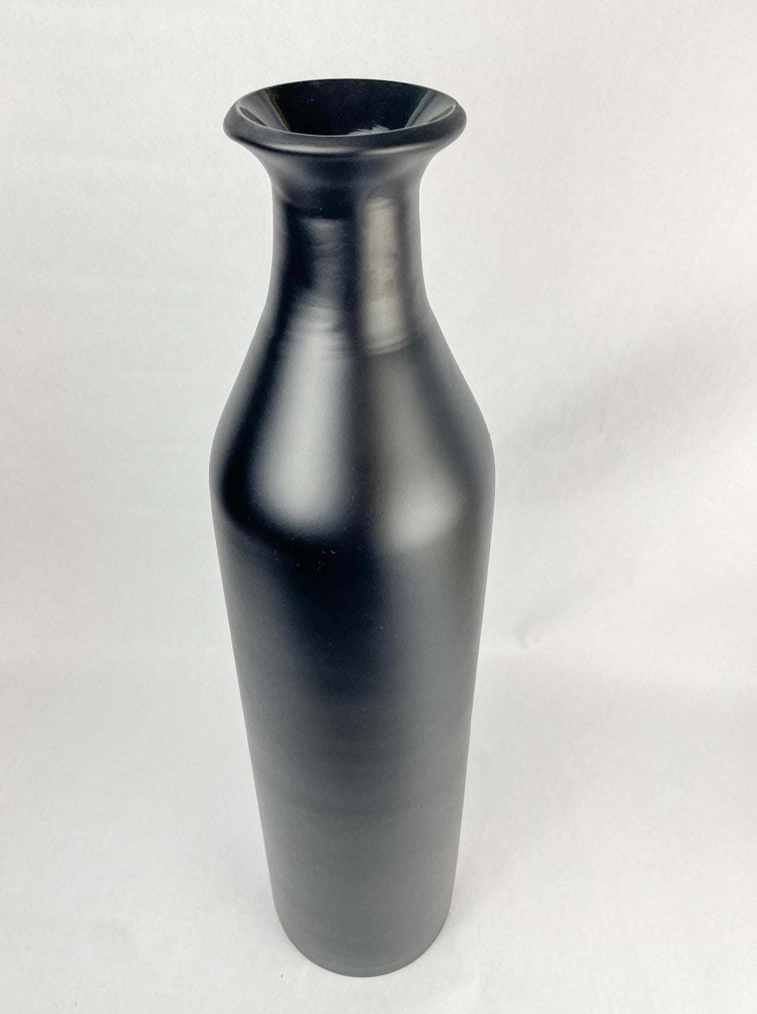 Blown Glass Black Vase Decorative Vase Large Black Vase Modern