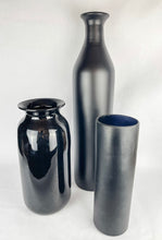 Load image into Gallery viewer, Blown Glass Black Vase Decorative Vase Large Black Vase Modern
