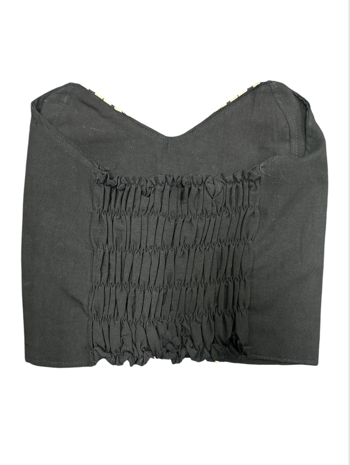 Mexican Black & Gold Corset Top