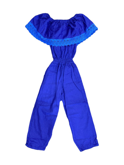 Mexican Girl Royal Blue Jumpsuit