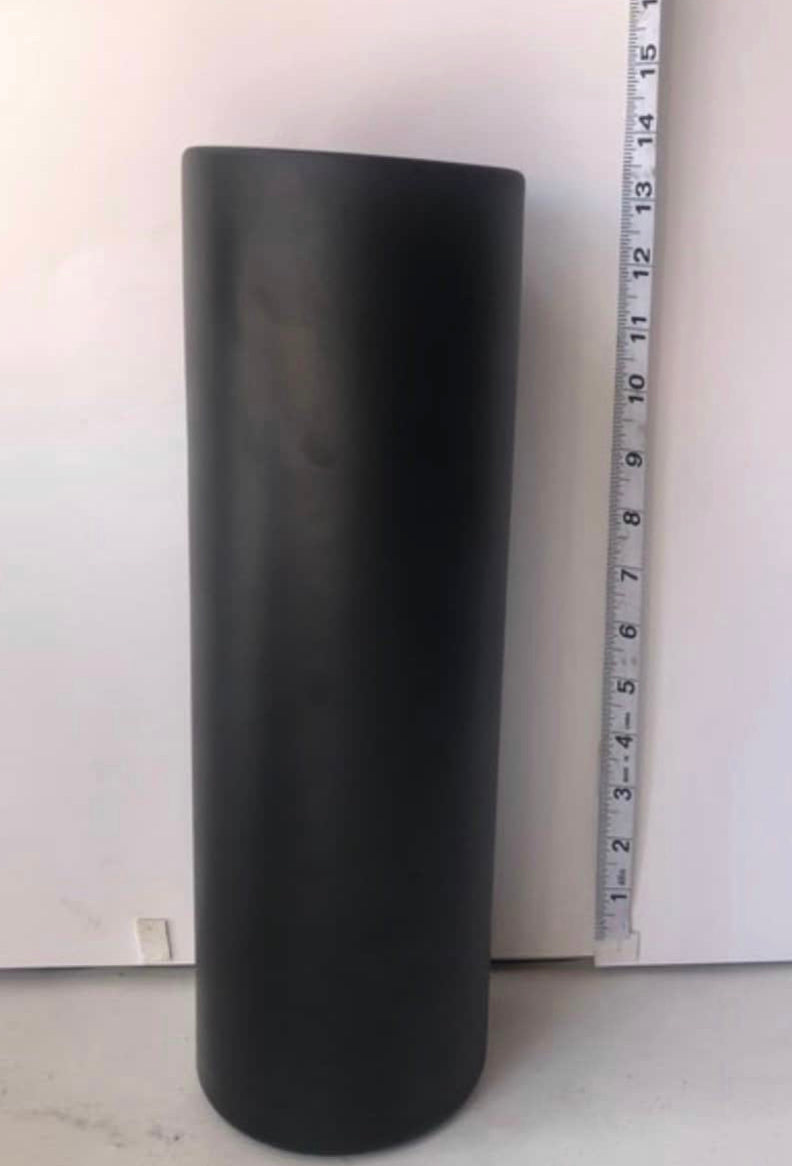 Blown Glass Black Vase Decorative Vase Large Black Vase Modern