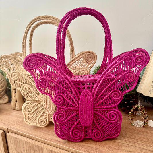 Natural Palm Butterfly “Hermila” Bag