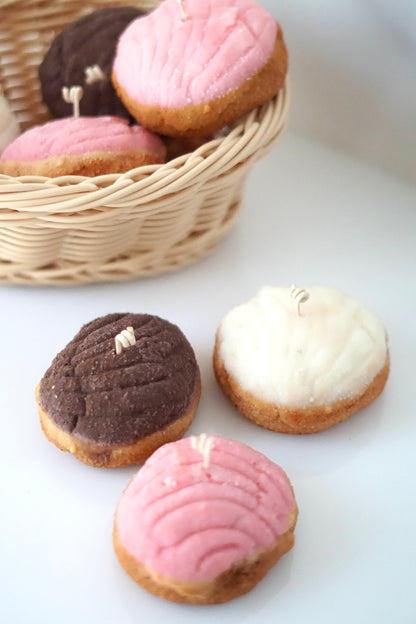 3 Concha Pan Dulce Candle - Vela