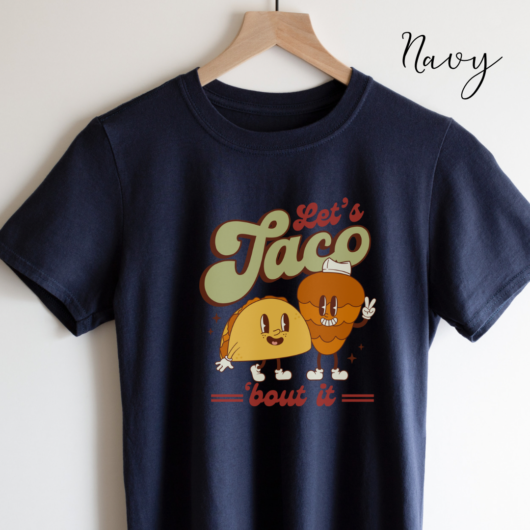 Let’s taco about it Unisex Heavy Cotton Tee. Tacos Al pastor shirt for Mexican or taco lover.