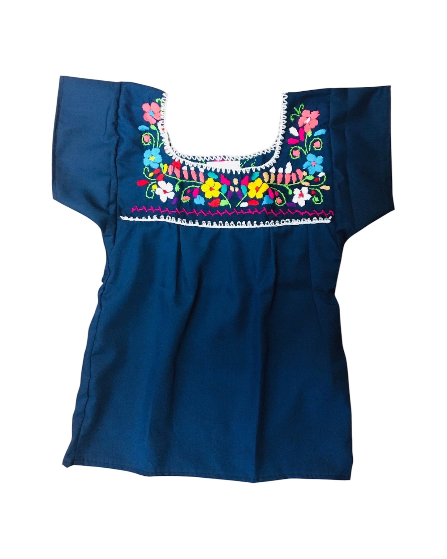 Mexican Embroidered Shirt Girls Tehuacán- Blusa Nina