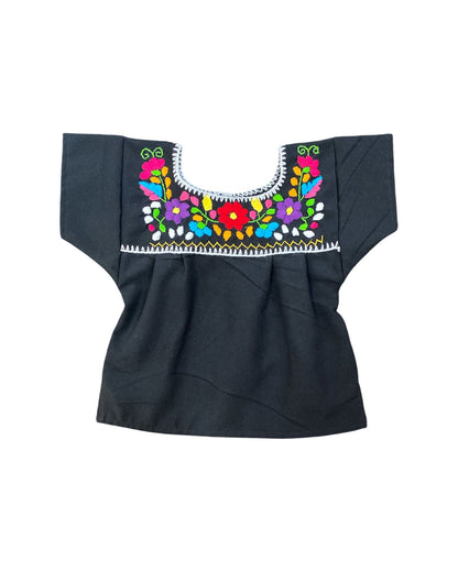 Mexican Embroidered Shirt Girls Tehuacán- Blusa Nina