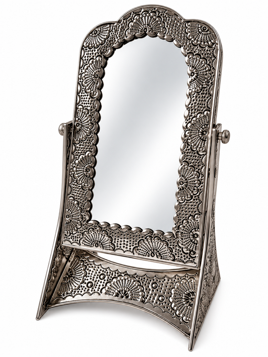 Mexican Punched Tin Mirror 16 Inch Vanity Mirror - Espejo Tocador