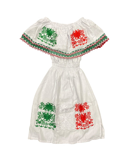 Girls Margarita Dress Black Tricolor - Vestido Nina Bandera Mexicana
