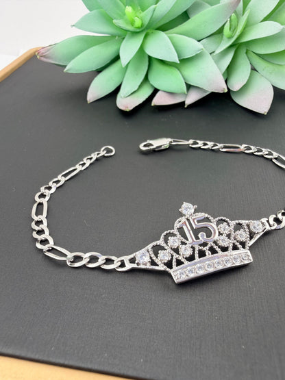 Silver 925 Quinceañera bracelet - Pulcera Quinceañera