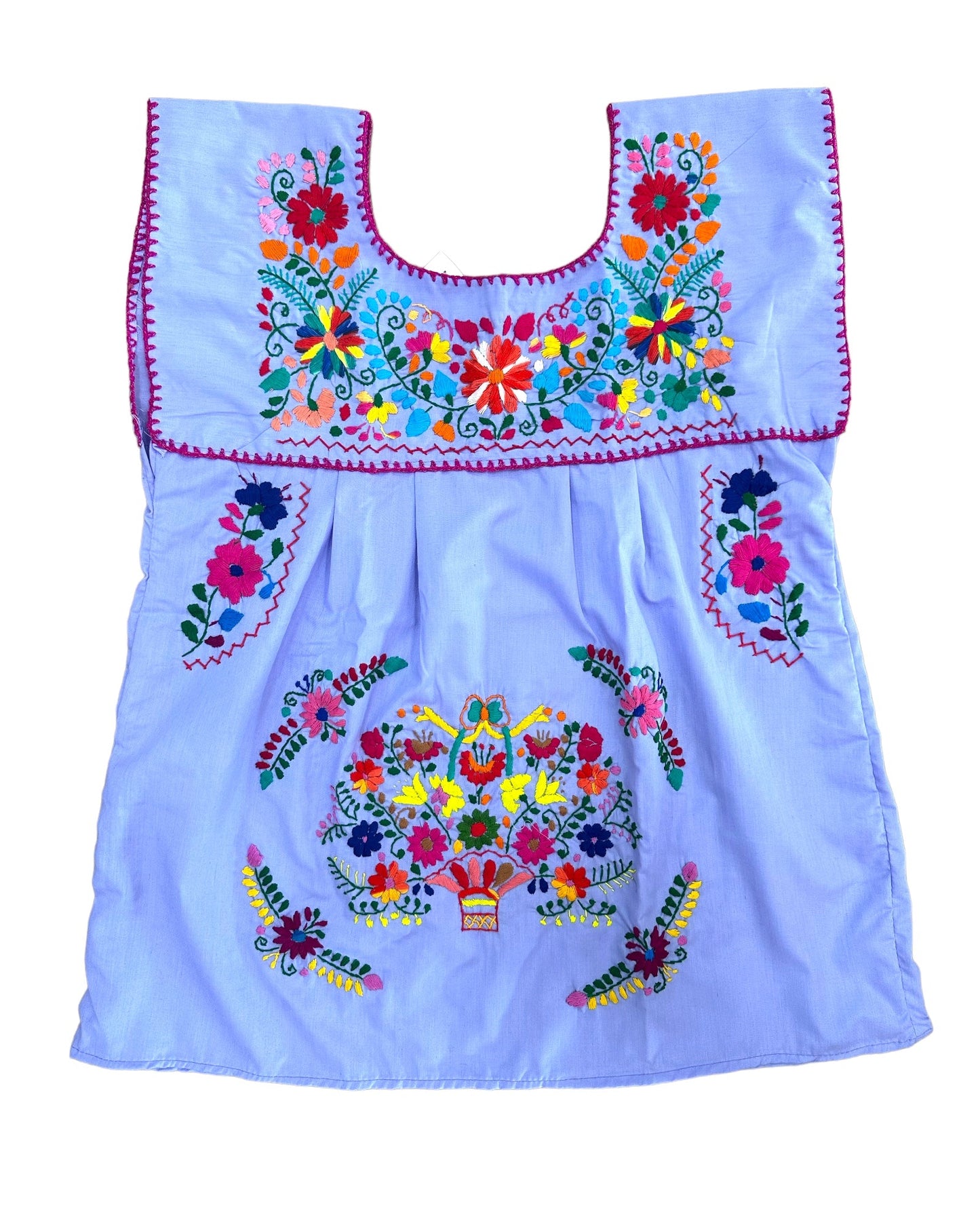 Flora Embroidered Sleeveless Blouse Lilac - Blusa Bordada
