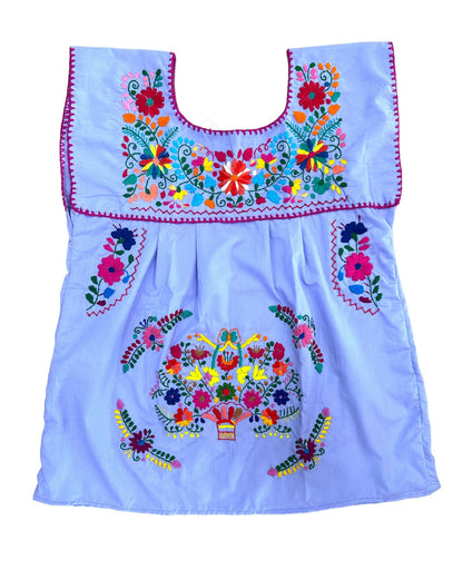 Flora Embroidered Sleeveless Blouse Lilac - Blusa Bordada