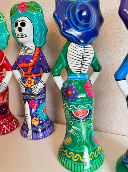 Clay Catrina colorful 2 or 4 set