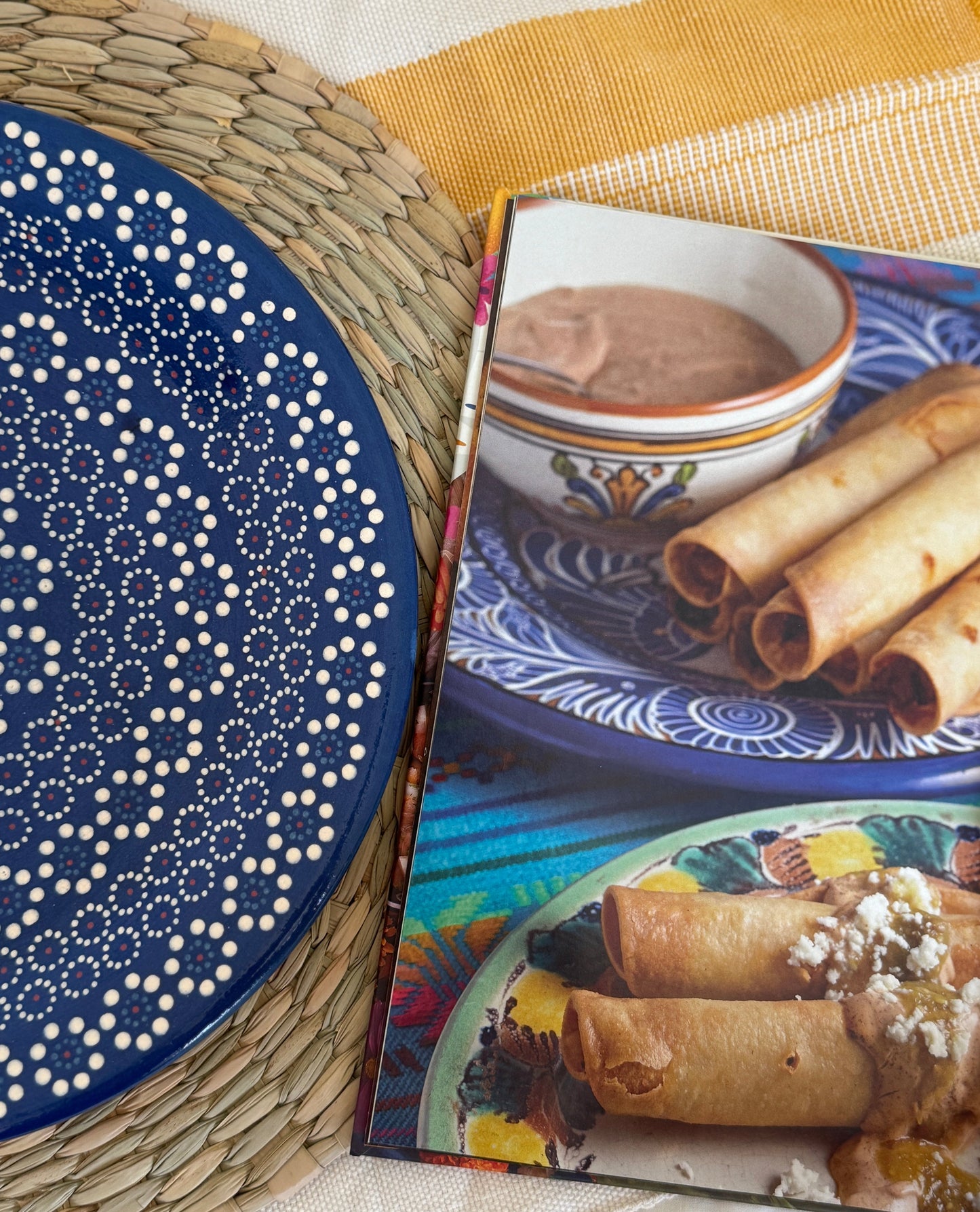 BLUE Plate Capulineado 5 Inches (Set of 4 plates)