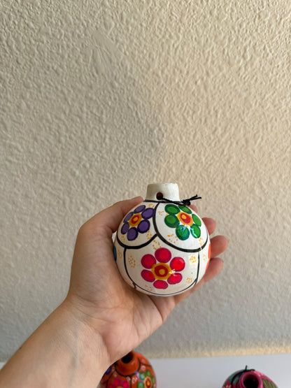 Mexican Ornaments, Hand Painted, Christmas colorful