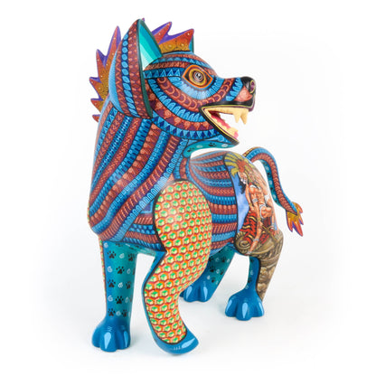 Aztec Xoloitzcuintle Dog - Oaxacan Alebrije Wood Carving