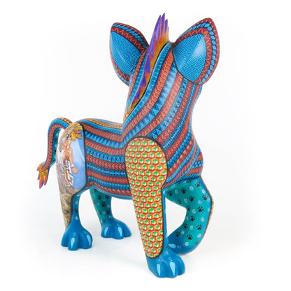Aztec Xoloitzcuintle Dog - Oaxacan Alebrije Wood Carving