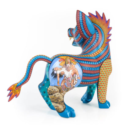 Aztec Xoloitzcuintle Dog - Oaxacan Alebrije Wood Carving