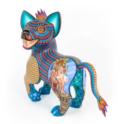 Aztec Xoloitzcuintle Dog - Oaxacan Alebrije Wood Carving