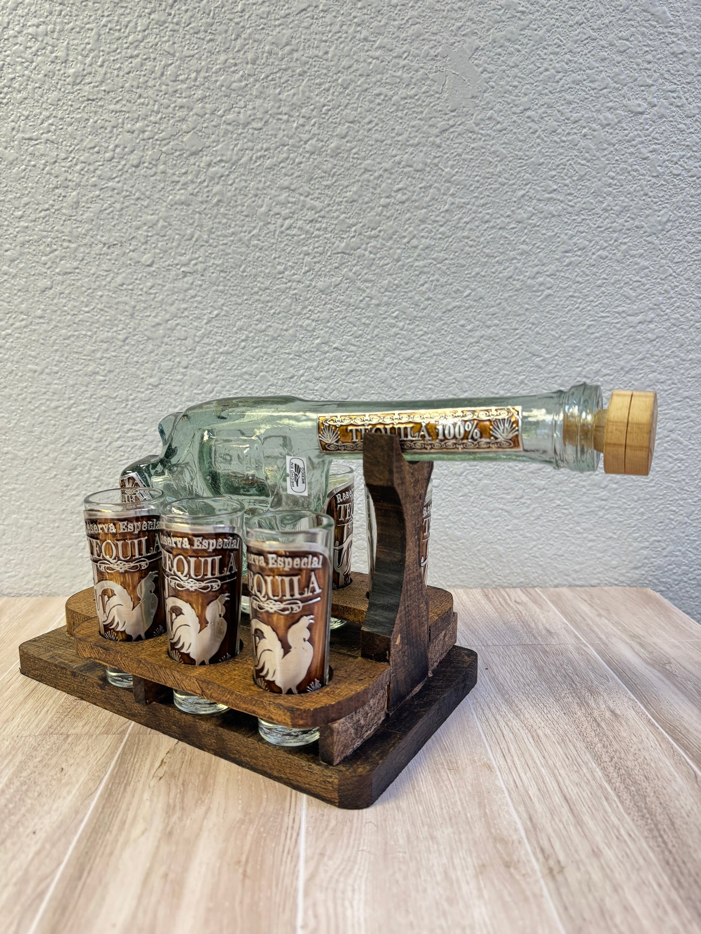 Mexican Tequilero Set - Mexican Tequila Glass Bottle pistolero