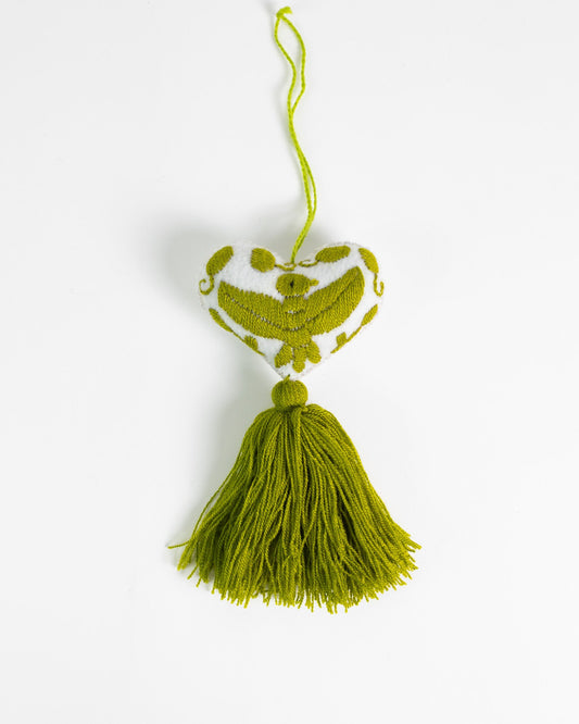 Ornate Heart Tassel Bag Charm