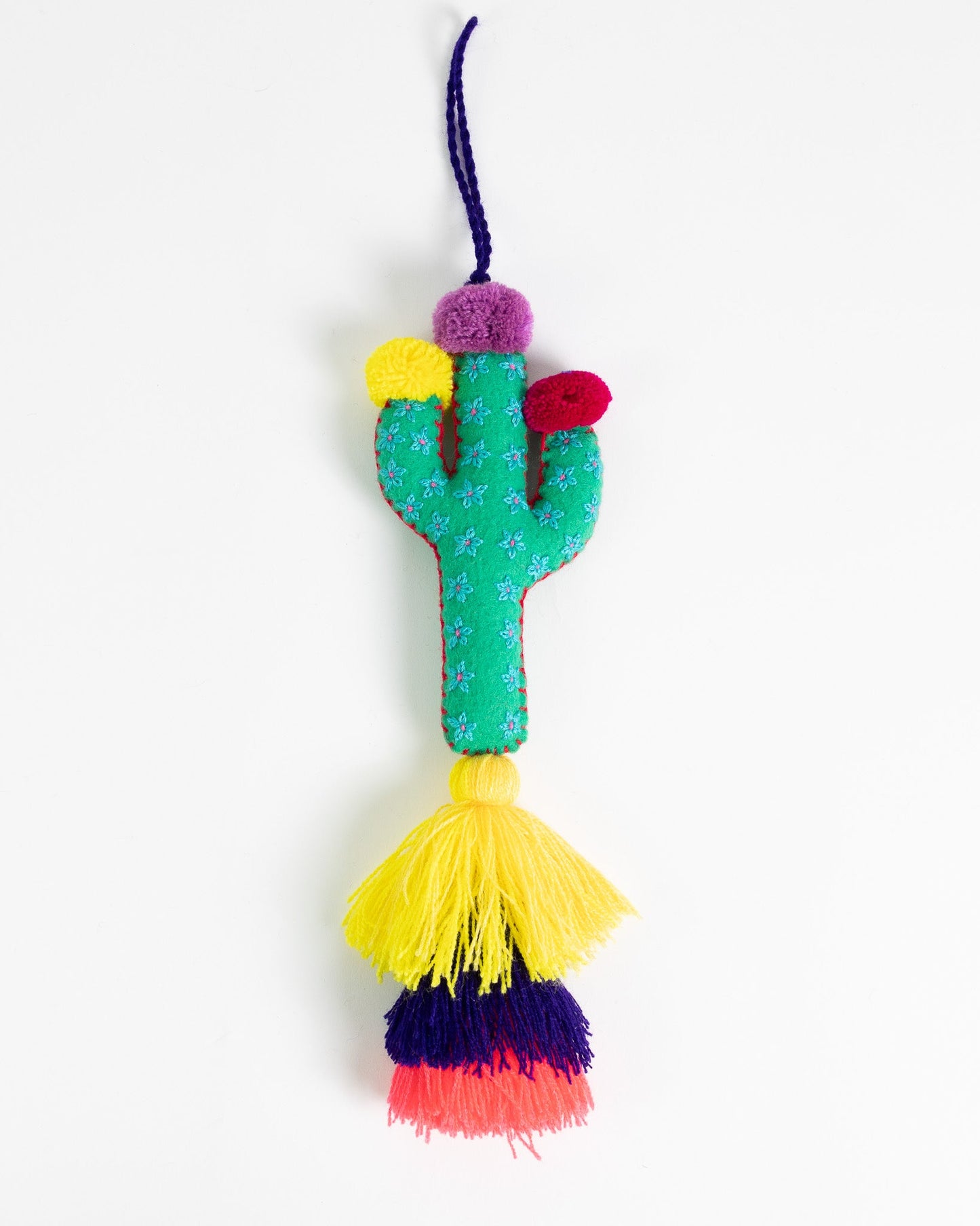Large Saguaro Cactus Tassel Bag Charm