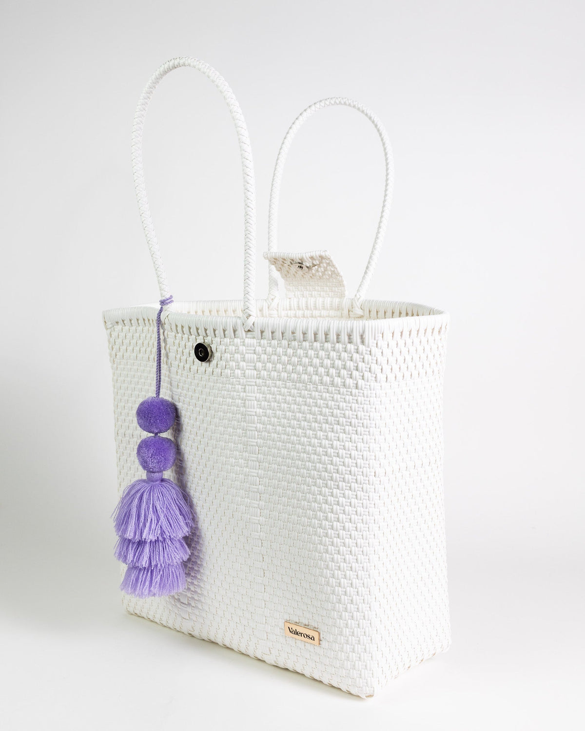 Solid White Hombro Bag