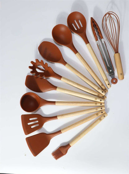Terracotta Barro 12-Piece Utensil & Holder Set - Juego Porta Cucharas