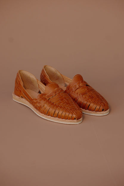 CAMEL LEATHER HUARACHE