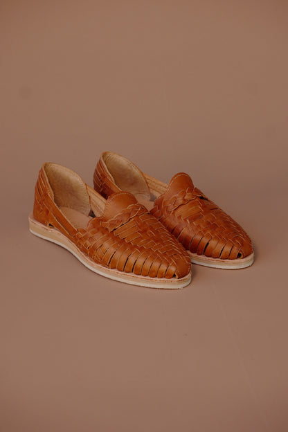 CAMEL LEATHER HUARACHE