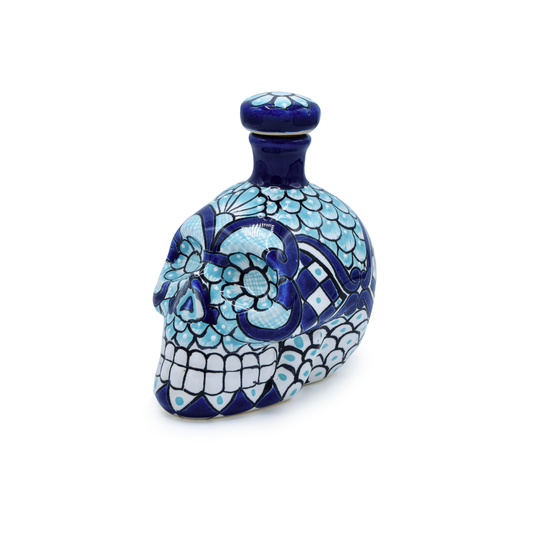 Mexican Large Skull Bottle Ceramic - Licorera Calavera