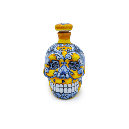 Mexican Large Skull Bottle Ceramic - Licorera Calavera