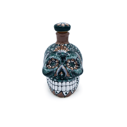 Mexican Large Skull Bottle Ceramic - Licorera Calavera