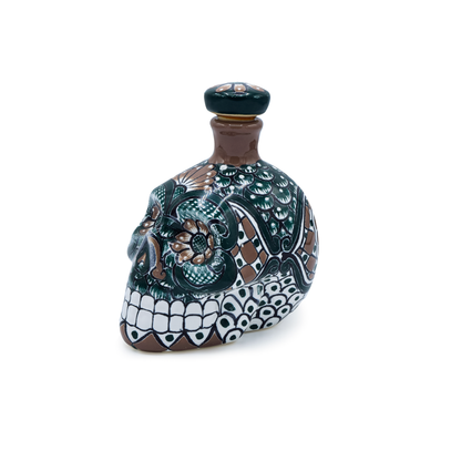 Mexican Large Skull Bottle Ceramic - Licorera Calavera